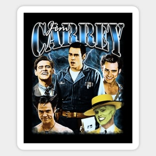 Jim Carrey - 90's bootleg design Sticker